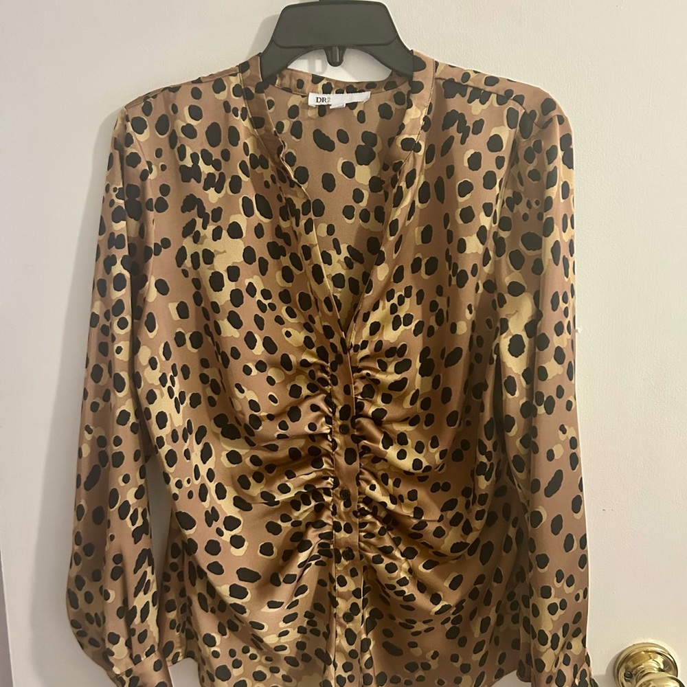 Animal print top.